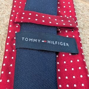 Tommy Hilfiger Red Polka Dot Tie